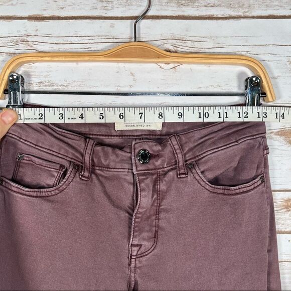 🎇STONE Washed Maroon Brody Jeans Skinny Mid Rise 25W x 29L - Picture 4 of 8